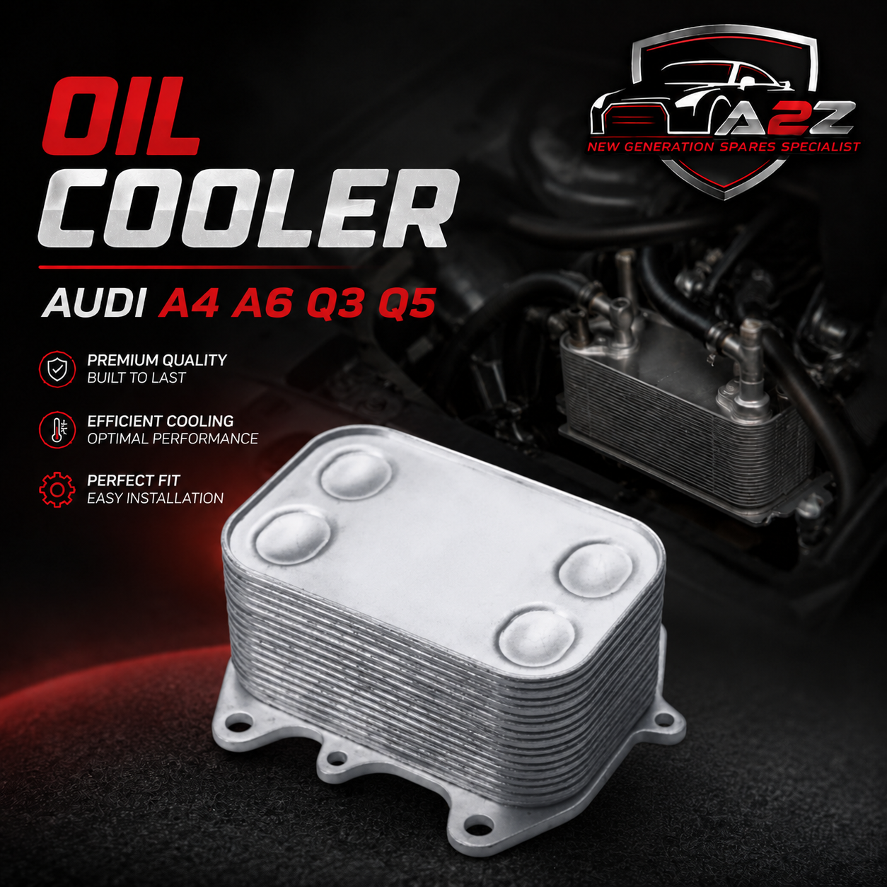 Oil Cooler 03L117021C 03L115389B 03L115389C 03L115389D 03L115389G 03L115389H 03L117021B 03L117021C For AUDI A4 A6 Q3 Q5 Tag-O-99