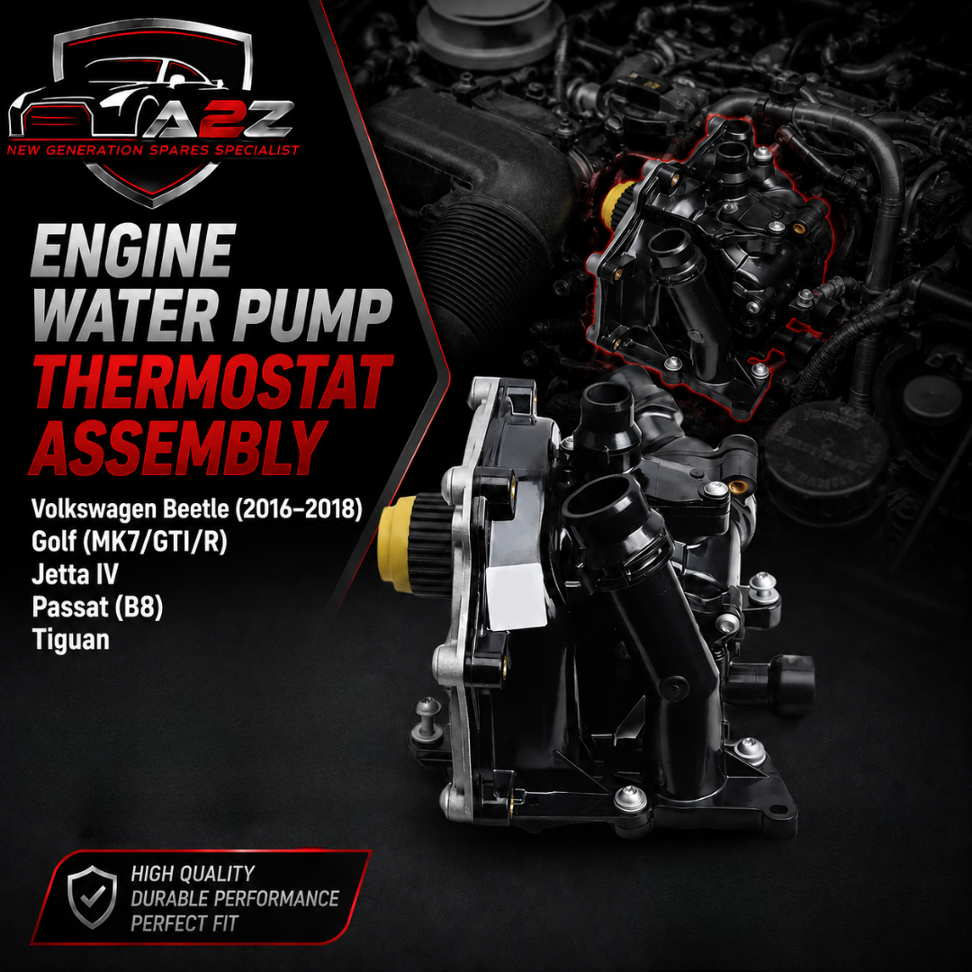 Engine Water Pump Thermostat Assembly 06K121111M 06K121111N Compatible With Volkswagen Beetle (2016–2018) Golf (MK7/GTI/R) Jetta IV Passat (B8) Tiguan