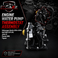Engine Water Pump Thermostat Assembly 06K121111M 06K121111N Compatible With Volkswagen Beetle (2016–2018) Golf (MK7/GTI/R) Jetta IV Passat (B8) Tiguan