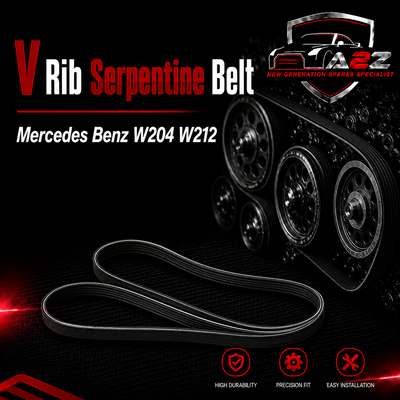 V-ribbed Serpentine Belt 0119979692 Compatible With Mercedes Benz W204 W212