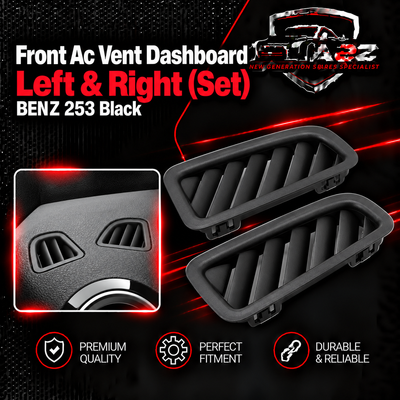Front Ac Vent Dashboard  Left & Right (Set) 25368038029 Compatible With BENZ 253 Black
