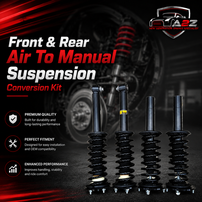 Front & Rear Air To Manual Suspension Conversion Kit (Set Of 4) 4H0616039AK 4H0616039AB 4H0616039AD 4H0616001M 4H0616001N 4H0616001C 4H0616001AC Compatible With Audi A8 4H (2010-2018)
