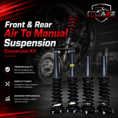 Front & Rear Air To Manual Suspension Conversion Kit (Set Of 4) 4H0616039AK 4H0616039AB 4H0616039AD 4H0616001M 4H0616001N 4H0616001C 4H0616001AC Compatible With Audi A8 4H (2010-2018)