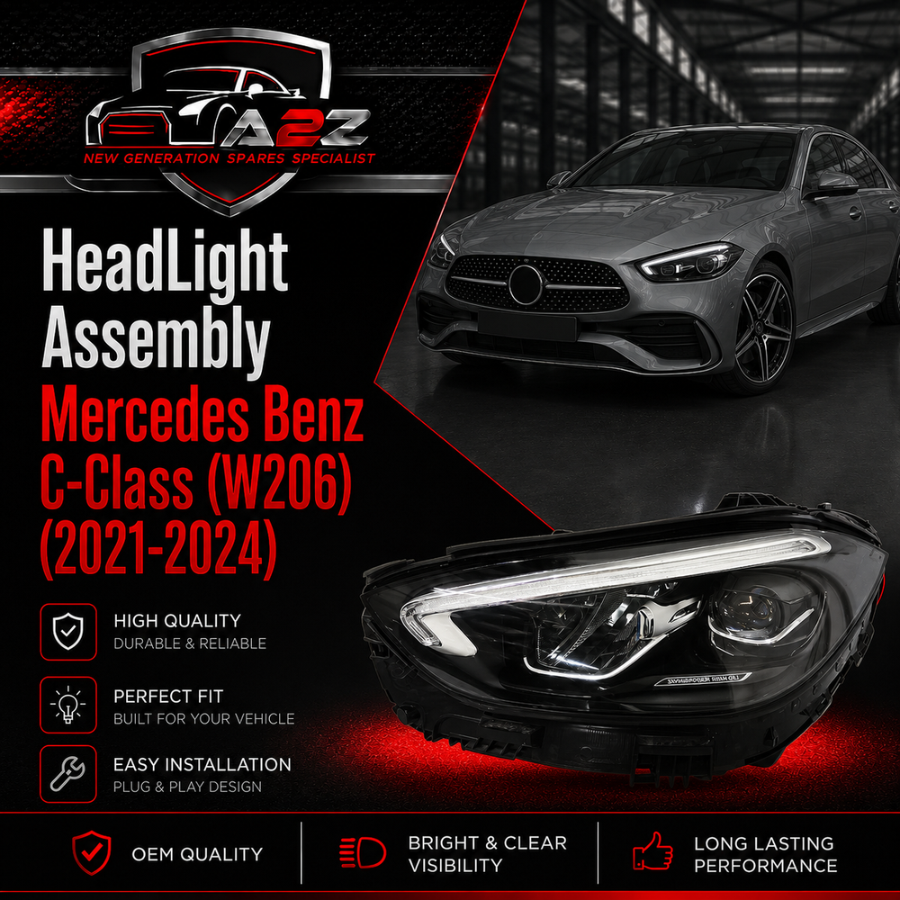 Complete Headlight Assy Set Right A2069061003 & Left A2069060903 Compatible With Mercedes Benz C-Class (W206) (2021-2024)