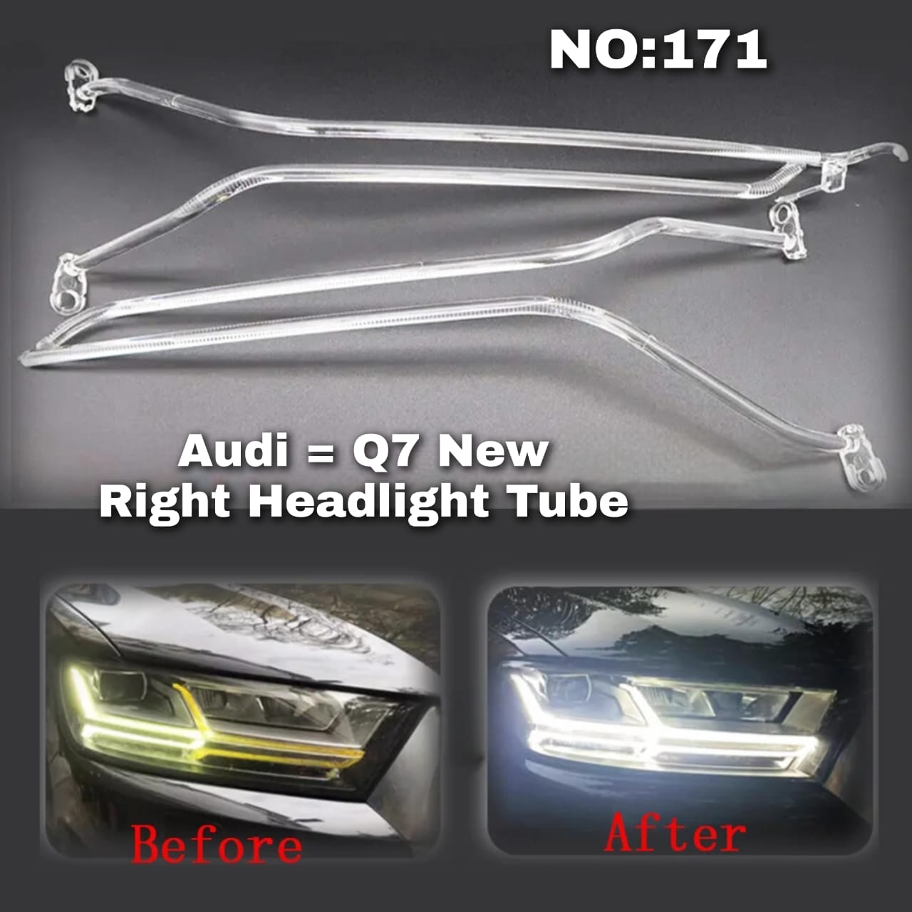 Headligth Tube Right Compatible With Audi Q7 New Tag No.171