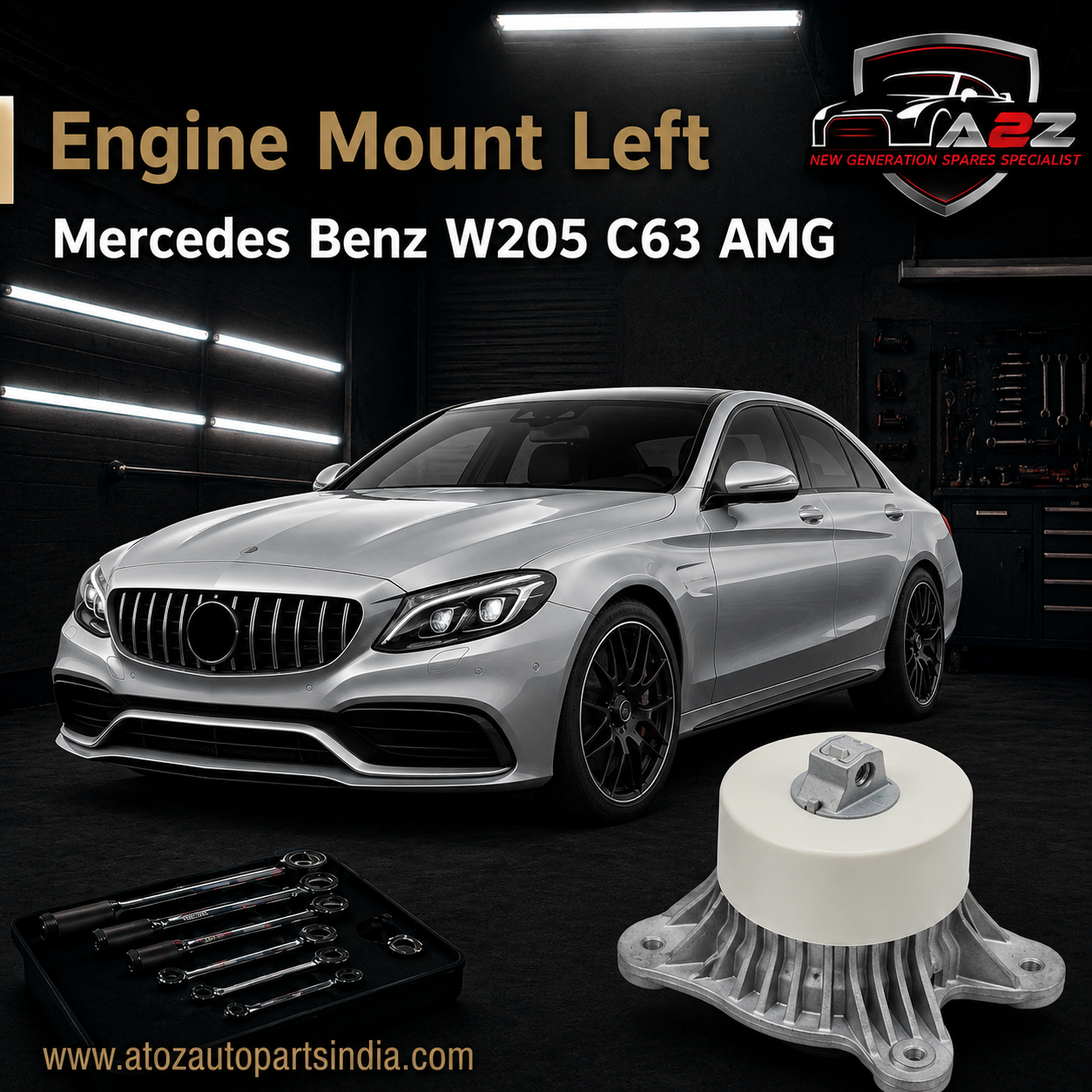 Engine Mount Left 2052404500 A2052404500 Compatible With Mercedes Benz W205 C63 AMG