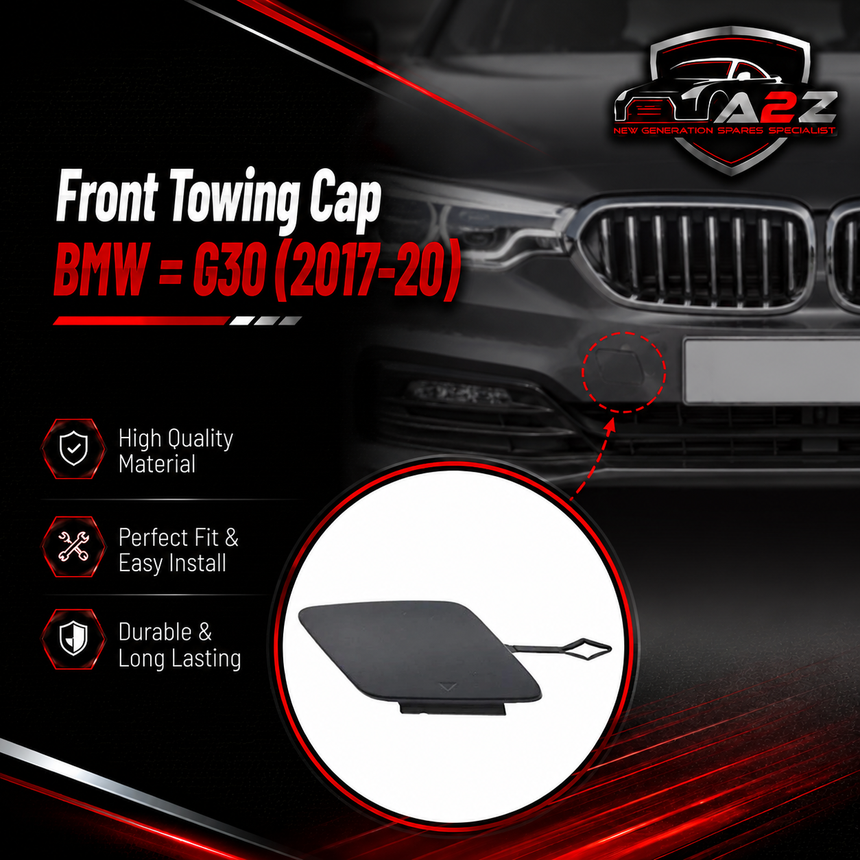 BMW = G30 (2017-20) Front Towing Cap. Ref No 51117427448 Tag 541