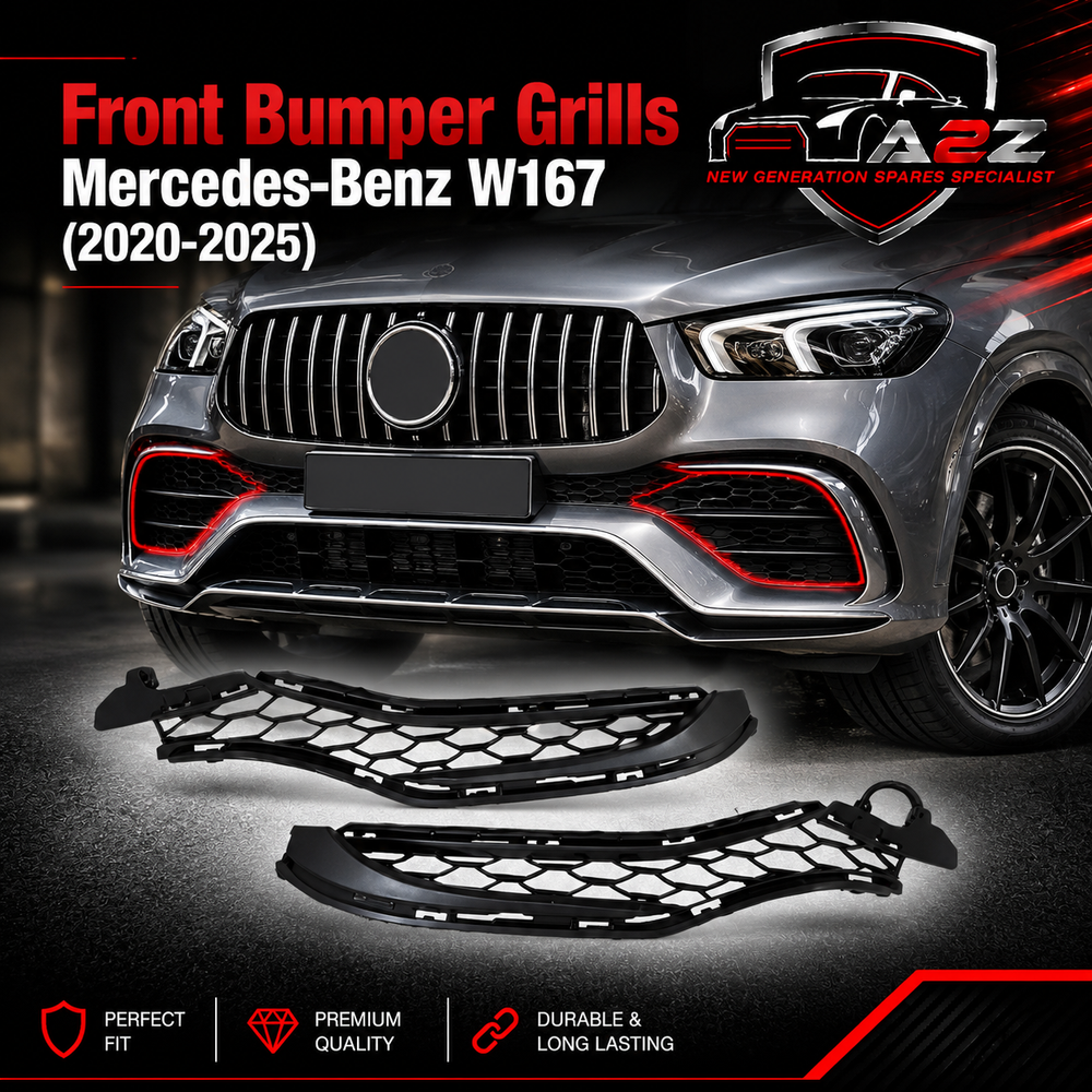 Front Bumper Grills Left 1678852710 Right 1678852810 Compatible With Mercedes-Benz GLE Class W167 (2020-2025) Tag No.114