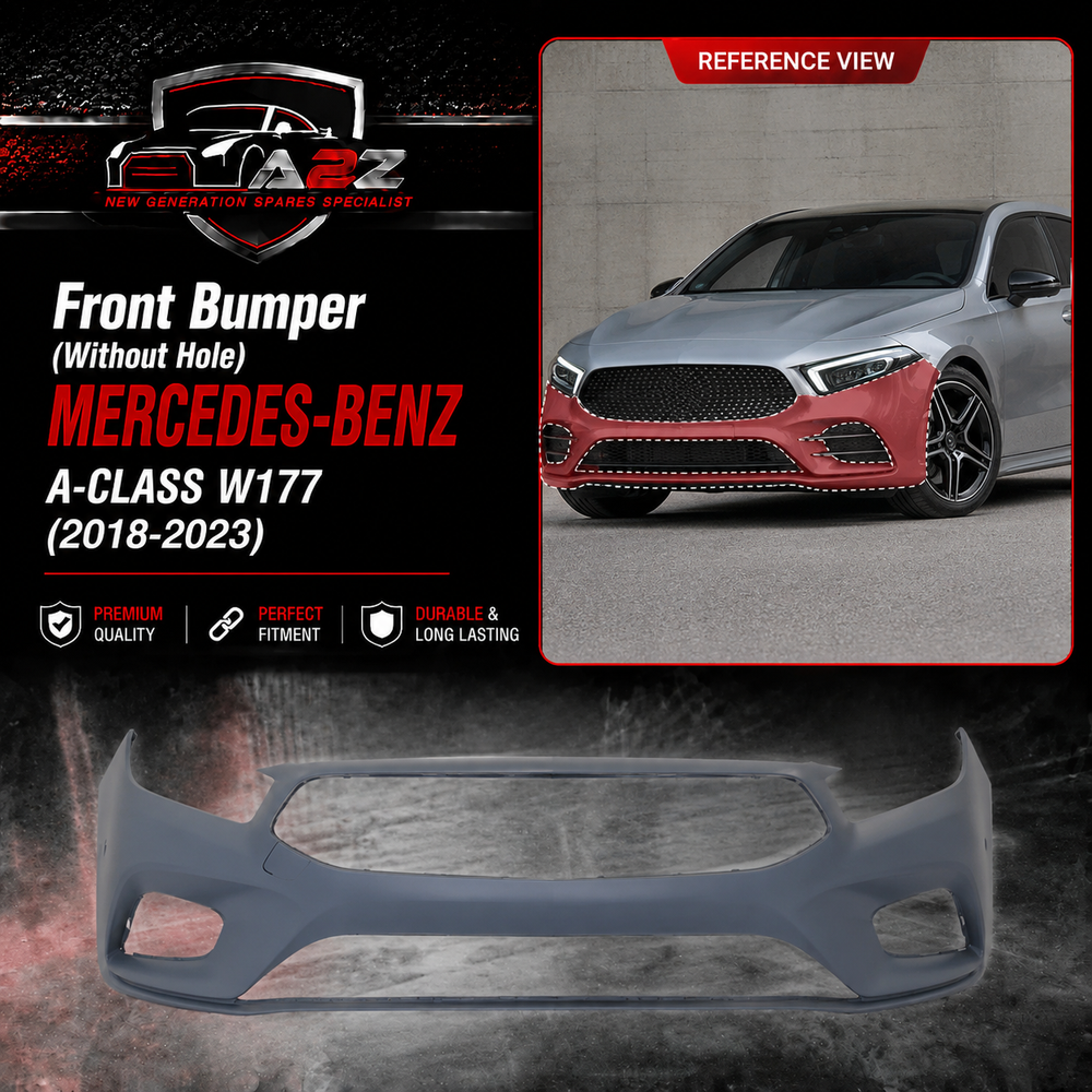 Front Bumper (Without Hole) A1778802801  1778802801 Compatible With Mercedes-Benz A-CLASS W177 (2018-2023) Tag No.244 A