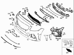 Front Bumper Chrome 2228850821 Compatible With Mercedes-Benz S-Class (W222) Tag No.129