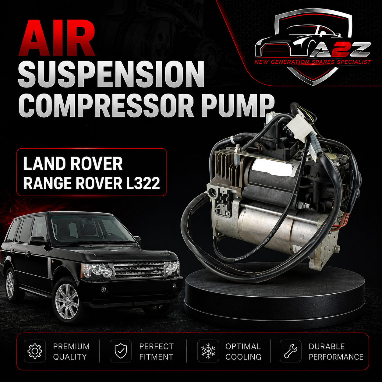 Air Suspension Compressor Pump 4430201921 Compatible With Land Rover Range Rover L322