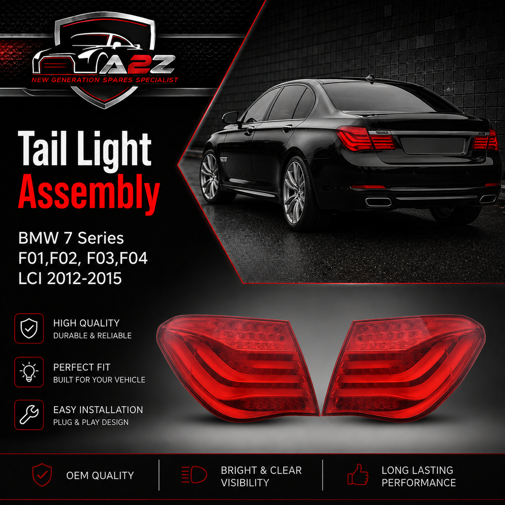 Tail Light Rear Lamp Compatible With BMW 7 Series F01,F02, F03,F04 LCI 2012-2015 Tail Light Rear Lamp Left 63217300267 & Right 63217300268