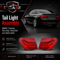 Tail Light Rear Lamp Compatible With BMW 7 Series F01,F02, F03,F04 LCI 2012-2015 Tail Light Rear Lamp Left 63217300267 & Right 63217300268