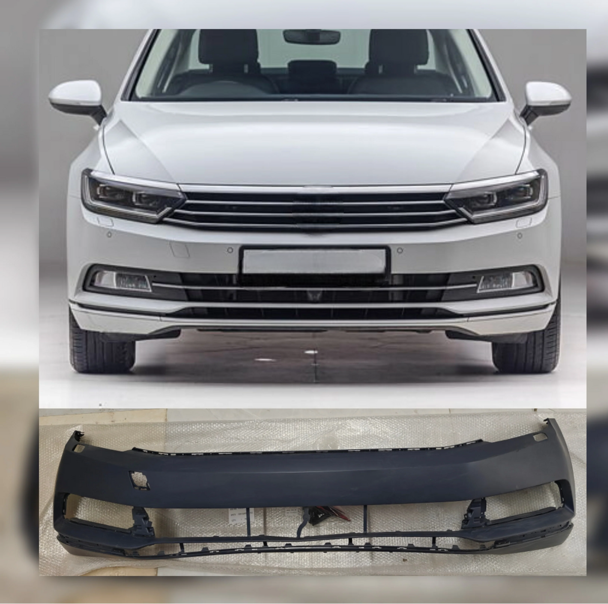 Front Bumper With Hole 3G0807221 Compatible With Volkswagen PASSAT B8 (362) Tag No.132A