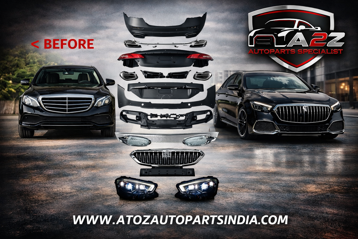 A To Z Compatible With Mercedes Benz E Class W213 (2016-2020) Το W213 Lci 2021+ Maybach Upgrade Facelift Conversion Body Kit Bumper Hood Headlight Taillight CC-6361 (Shipping Cost Not Included In Price)