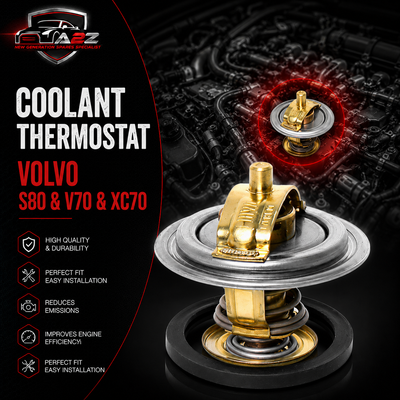 Coolant Thermostat 271664 2716645 9180811 271417 2714178 Compatible With VOLVO S80 &  V70 & XC70 Tag No.136