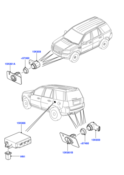 Parking Distance Control Sensors LR038084 Compatible With  Range Rover & LANDROVER & RANGE ROVER IV (L405) & Range Rover Evoque (L538 Tag Ps.13
