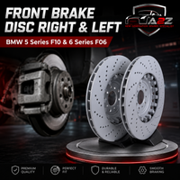Front Brake Disc Right 34212284102 & Left 34212284101 Set Compatible With BMW 5 Series F10 & 6 Series F06