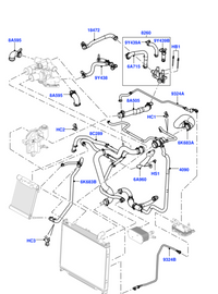 Water Hose LR008237 Compatible With RANGE ROVER SPORT I (L320)  Range Rover Vogue Tag no.806