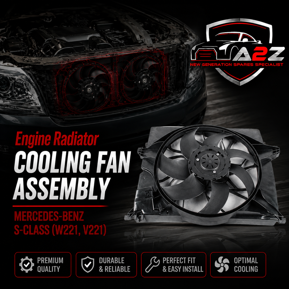 Engine Radiator Cooling Fan Assembly 2215000493 Compatible With MERCEDES-BENZ S-CLASS (W221, V221)