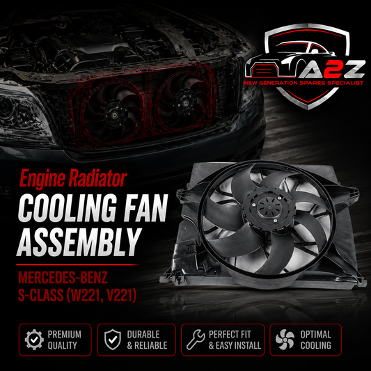 Engine Radiator Cooling Fan Assembly 2215000493 Compatible With MERCEDES-BENZ S-CLASS (W221, V221)