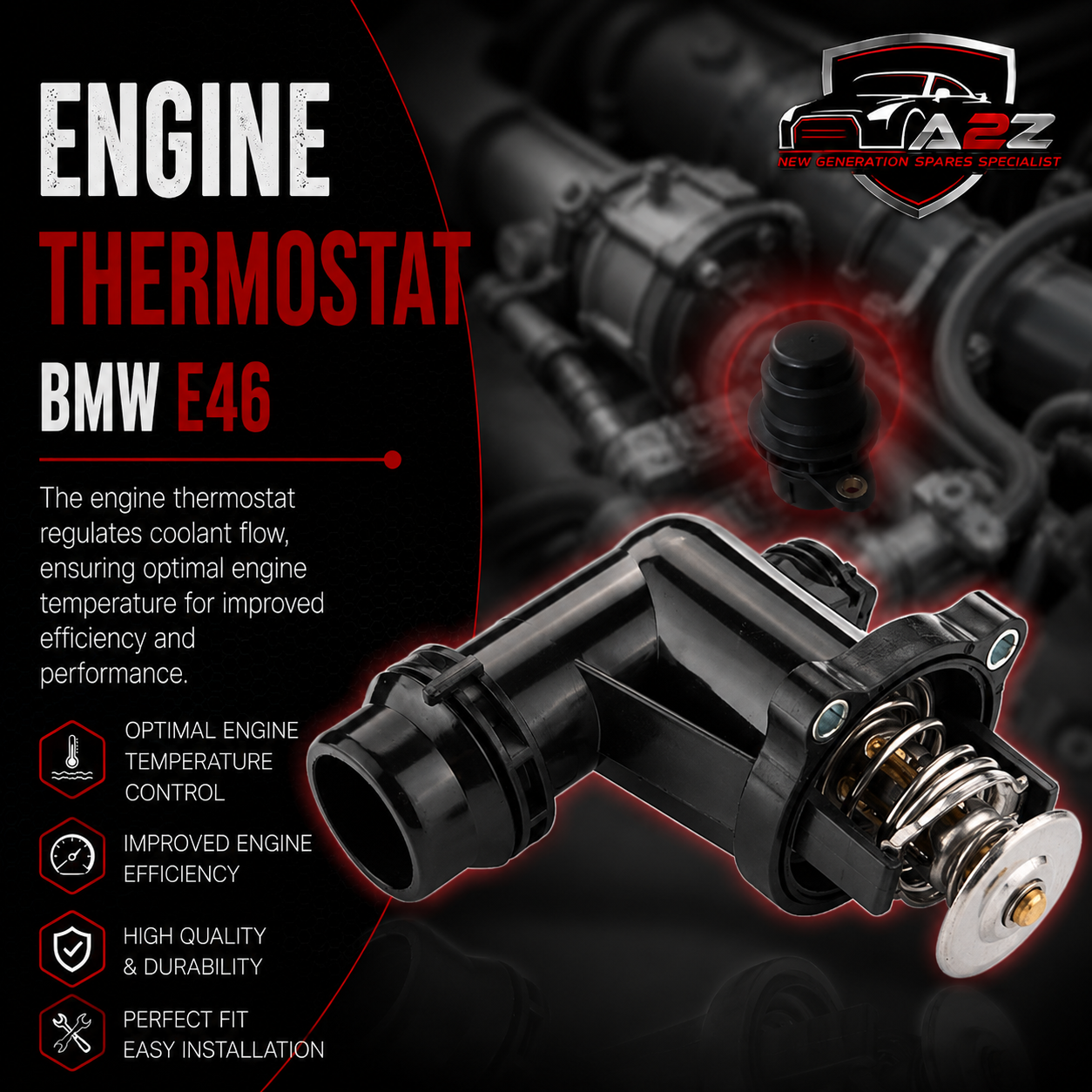 Engine Coolant Thermostat 11531437085 Compatible With BMW E46