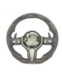BMW Carbon Fiber Steering Wheel (With LED Meter) Compatible With BMW For X5 X6 F30
