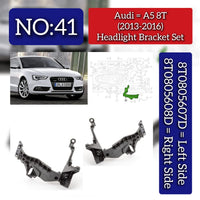 Headlight Bracket Left 8T0805607D & Right 8T0805608D Compatible With Audi A5 8T (2013-2016) Tag No.41