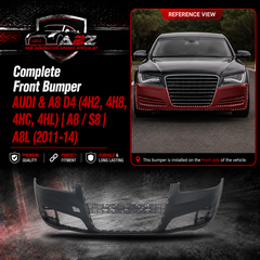 Front Bumper 4H0807065E 4H0807065C 4H0807065A Compatible With AUDI & A8 D4 (4H2, 4H8, 4HC, 4HL) | A8 / S8 | A8L Tag No.61