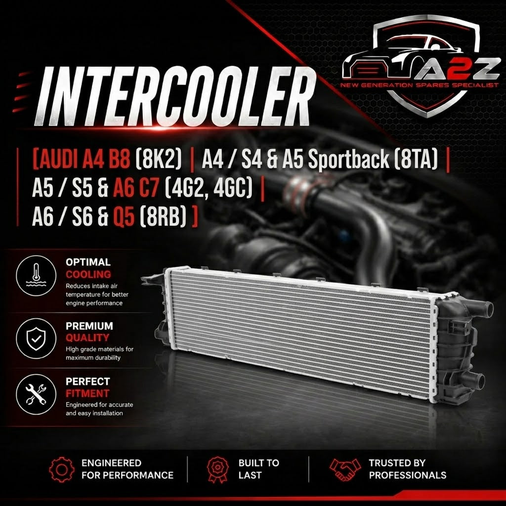 Intercooler 4G0145804A Compatible With AUDI A4 B8 (8K2) | A4 / S4 & A5 Sportback (8TA) | A5 / S5 & A6 C7 (4G2, 4GC) | A6 / S6 & Q5 (8RB)