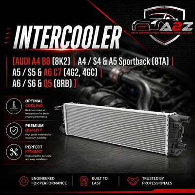 Intercooler 4G0145804A Compatible With AUDI A4 B8 (8K2) | A4 / S4 & A5 Sportback (8TA) | A5 / S5 & A6 C7 (4G2, 4GC) | A6 / S6 & Q5 (8RB)