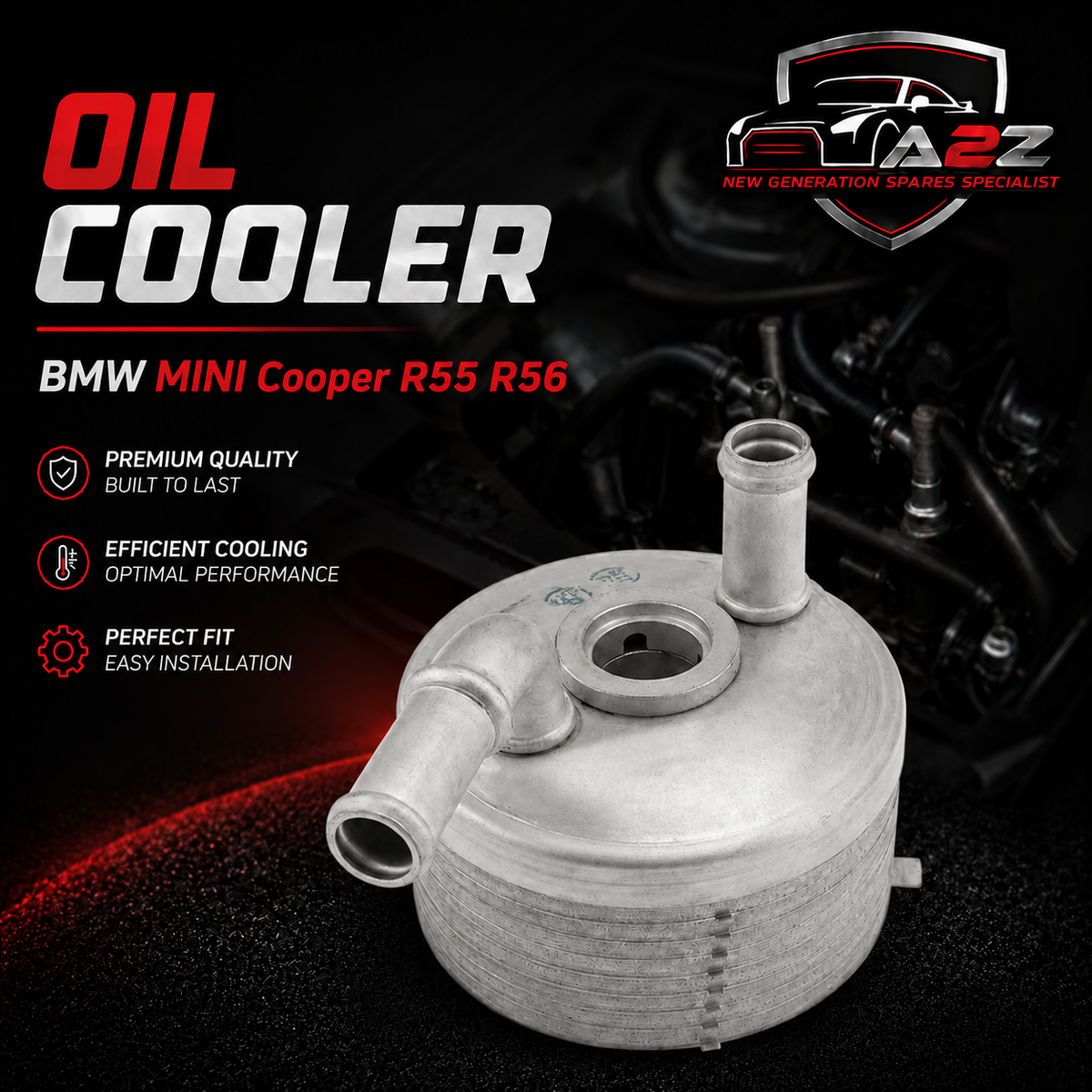 Oil Cooler 24119812996 Compatible With BMW MINI Cooper R55 R56