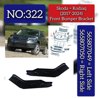Front Bumper Bracket Set Left 565807049 & Right 565807050 Compatible With Skoda Kodiaq (2017-2024) Tag No.322
