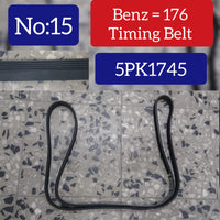 Timing Belt 5PK1745 A0009932096 Compatible With MERCEDES-BENZ A-CLASS (W176) & B-CLASS Sports Tourer (W246, W242) & CLA Coupe (C117) & GLA-CLASS (X156) Tag-BEL-15