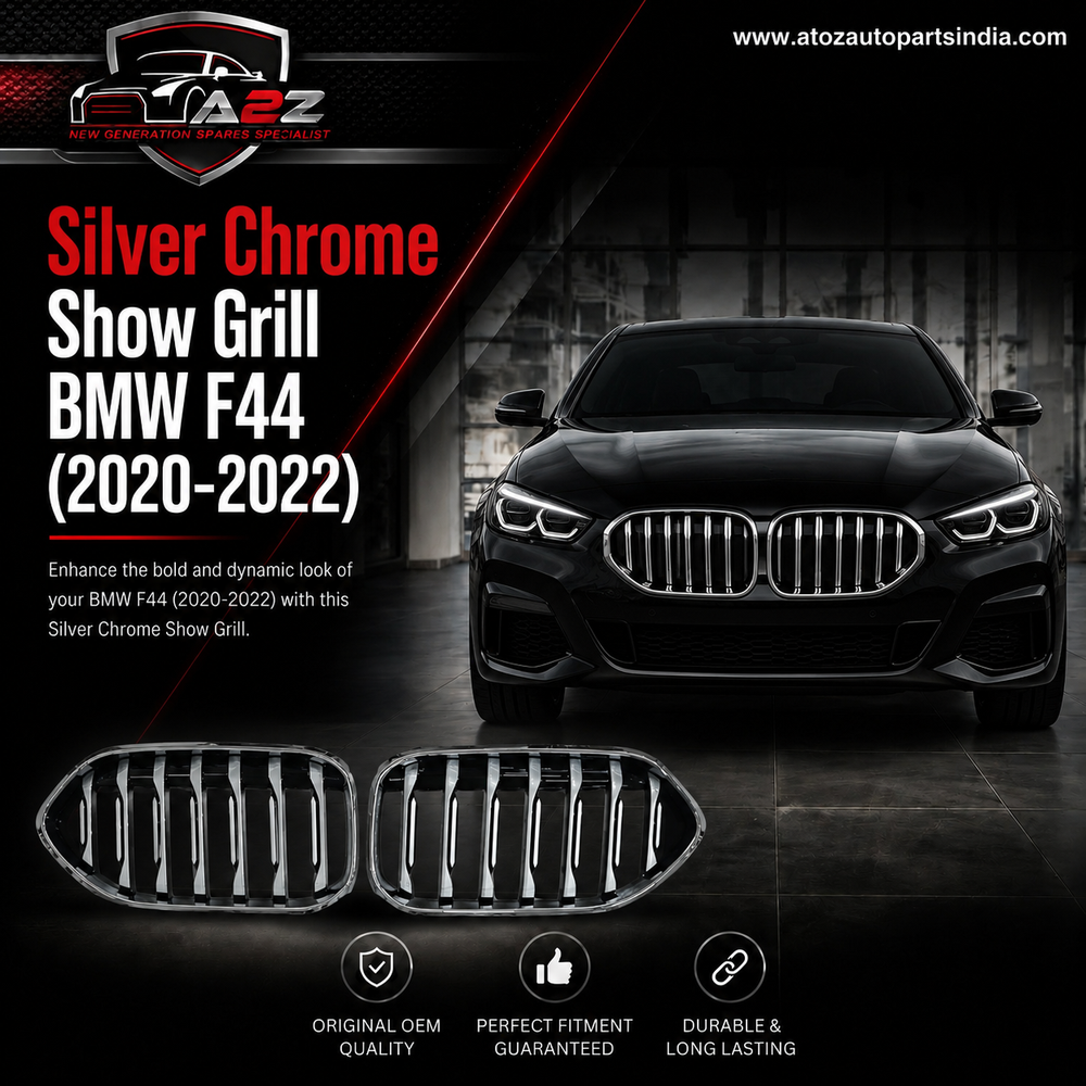 Silver Chrome Show Grill 51135A39375 Compatible With BMW 2 Series (F44) (2020-2022) Tag No.131