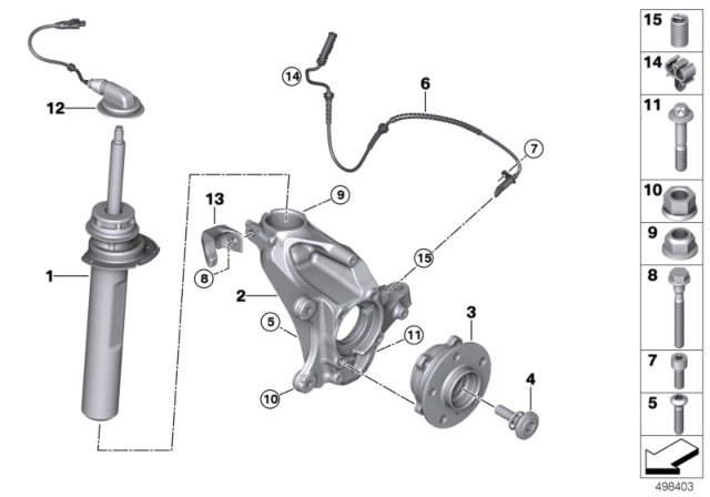 Front Left/Right ABS Wheel Speed Sensor 34526850767 Compatible With BMW X1 F48
