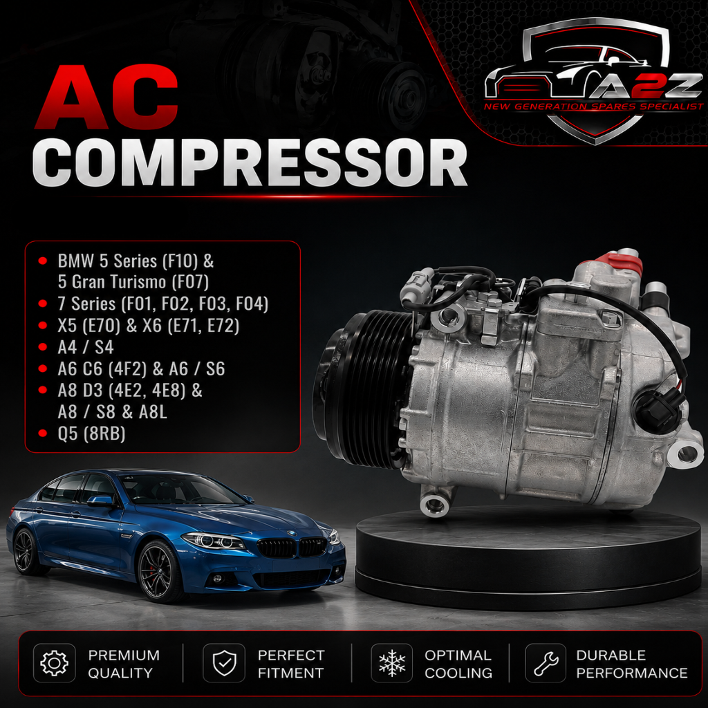 AC Compressor 64526987890 Compatible With BMW 5 Series (F10) & 5 Gran Turismo (F07) & 7 Series (F01, F02, F03, F04) & X5 (E70) & X6 (E71, E72)