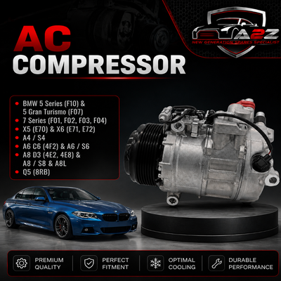 AC Compressor 64526987890 Compatible With BMW 5 Series (F10) & 5 Gran Turismo (F07) & 7 Series (F01, F02, F03, F04) & X5 (E70) & X6 (E71, E72)
