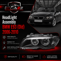 Complete Headlight Assembly  Left 63117182513 & Right 63117182514 Compatible With BMW E93 (Old) 2006-2010