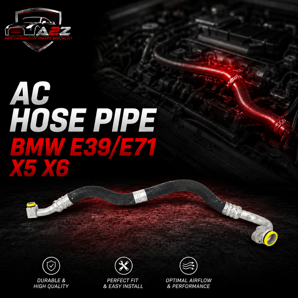 AC Hose Pipe 64506985610 Compatible With BMW E39/E71 X5 X6