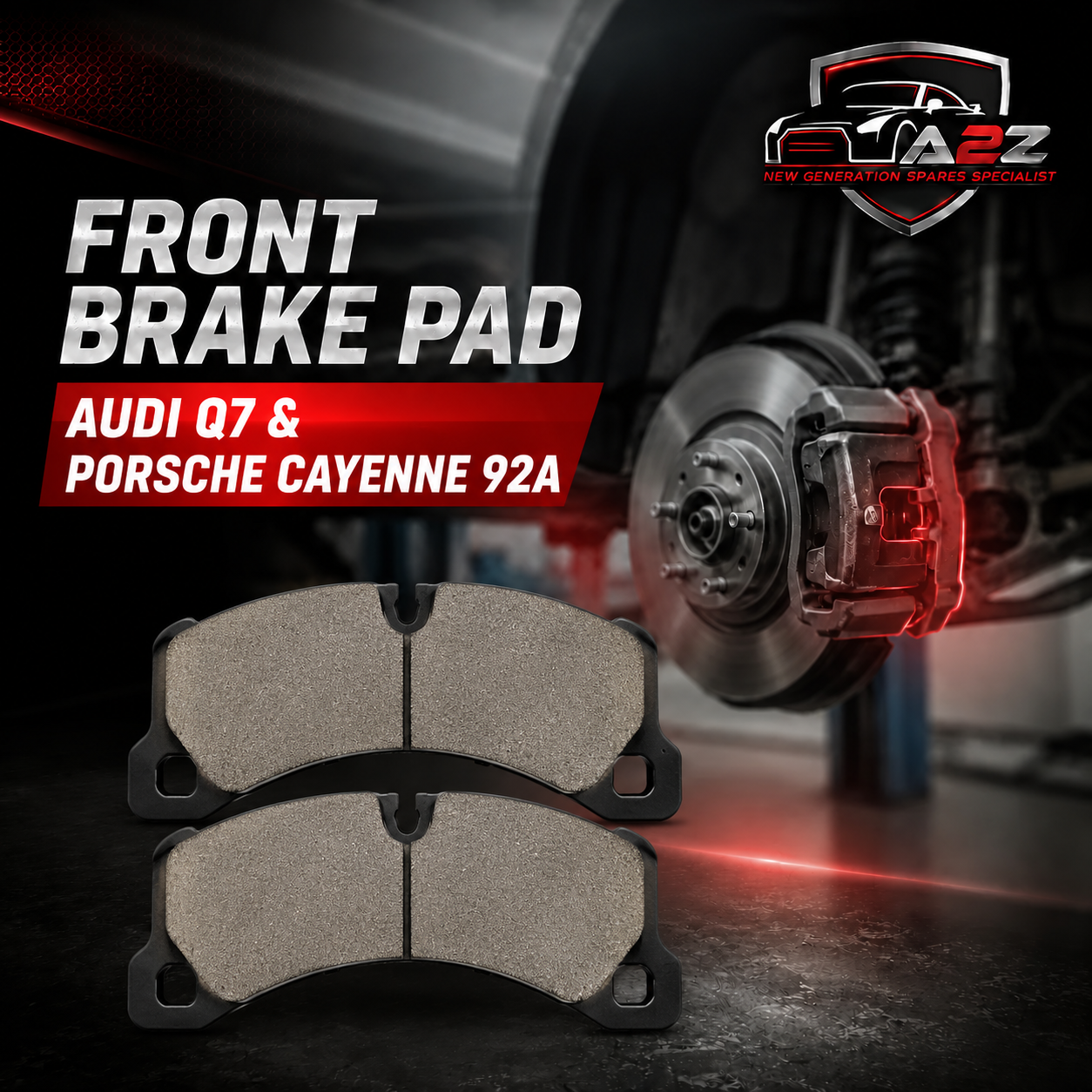 Front Brake Pad 95835193930 2468501 P65026 Compatible With AUDI Q7  & PORSCHE CAYENNE 92A