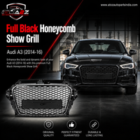 RS3 Full Black Honeycomb Show grill Compatible With Audi A3(2014-16) Tag No.92