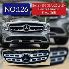 Double Chrome Show Grill Compatible With Mercedes Benz (156-GLA) (2016-2020) Tag No.126