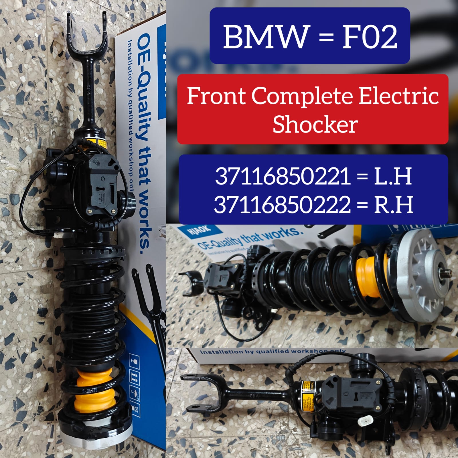 Front Complete Electric Shocker Left 37116850221 & Right 37116850222 Compatible With BMW F02