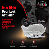 Rear Right Door Lock Actuator 5K4839016R Compatible With SKODA OCTAVIA III (5E3, NL3, NR3) & SUPERB II (3T4) & YETI (5L) & VW POLO V (6R1, 6C1)