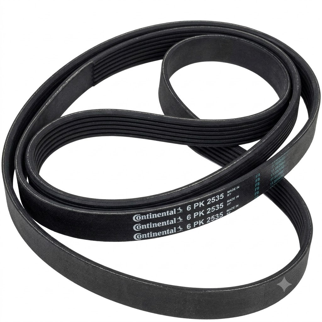 Multi RIB Belt 6PK2535 059903137AJ 059903137AP Compatible With AUDI A8 D4 (4H2, 4H8, 4HC, 4HL) | A8 / S8 | A8L, Q7 (4LB) (CONTINENTAL)