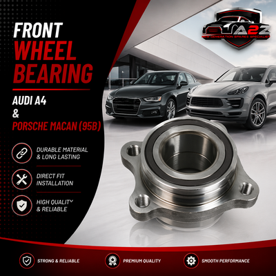 Front Wheel Bearing 8K0407625B & 4H0498625 & 4H0498625A & 8K0407607 Compatible With  AUDI A4 A5 A6 A7 A8 Q5 & PORSCHE MACAN (95B)