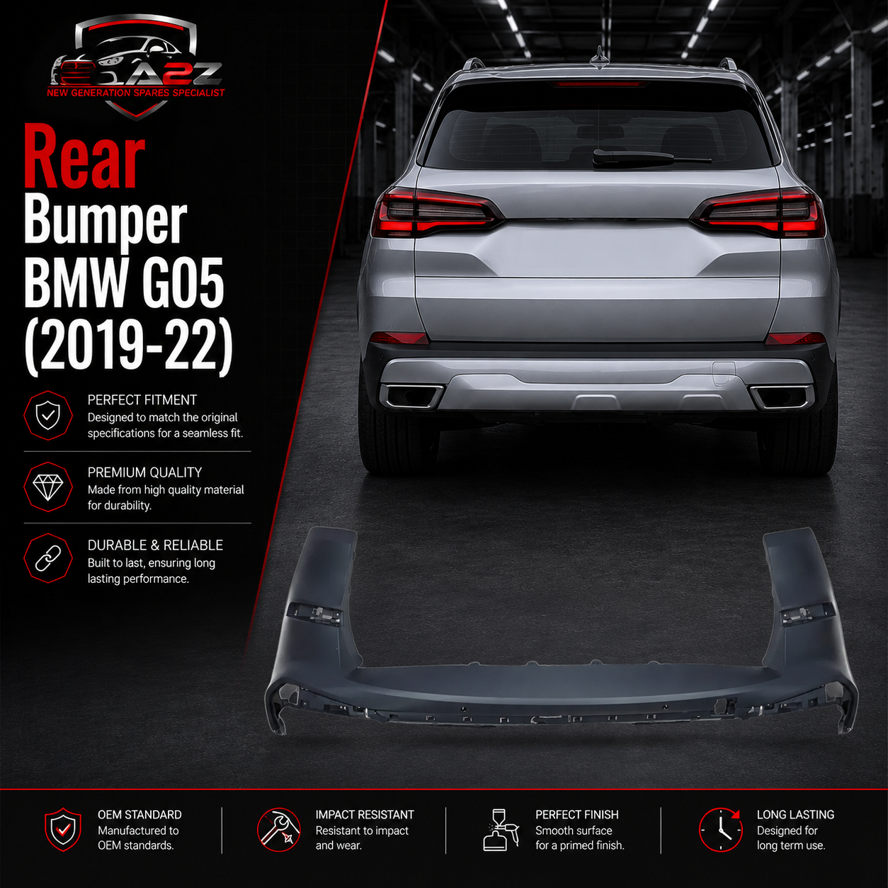 Rear Bumper 51118099116 Compatible With BMW G05 (2019-22)