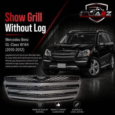 Show Grill Without Logo 1648803185 Compatible With Mercedes-Benz GL-Class W164 (2010-2012) Tag 142