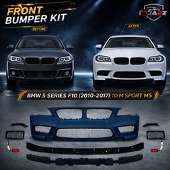 A To Z Compatible With Bmw 5 Series F10 (2010-2017) Front Bumper Upgrade Convert To M Sport M5 Body Kit Bumper F10 Bumper M5 Front Gc F10/18-010 CC-9182 (Shipping Cost Not Included In Price)